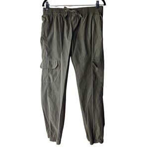 Cupro Drawstring Cargo Stretch Pants